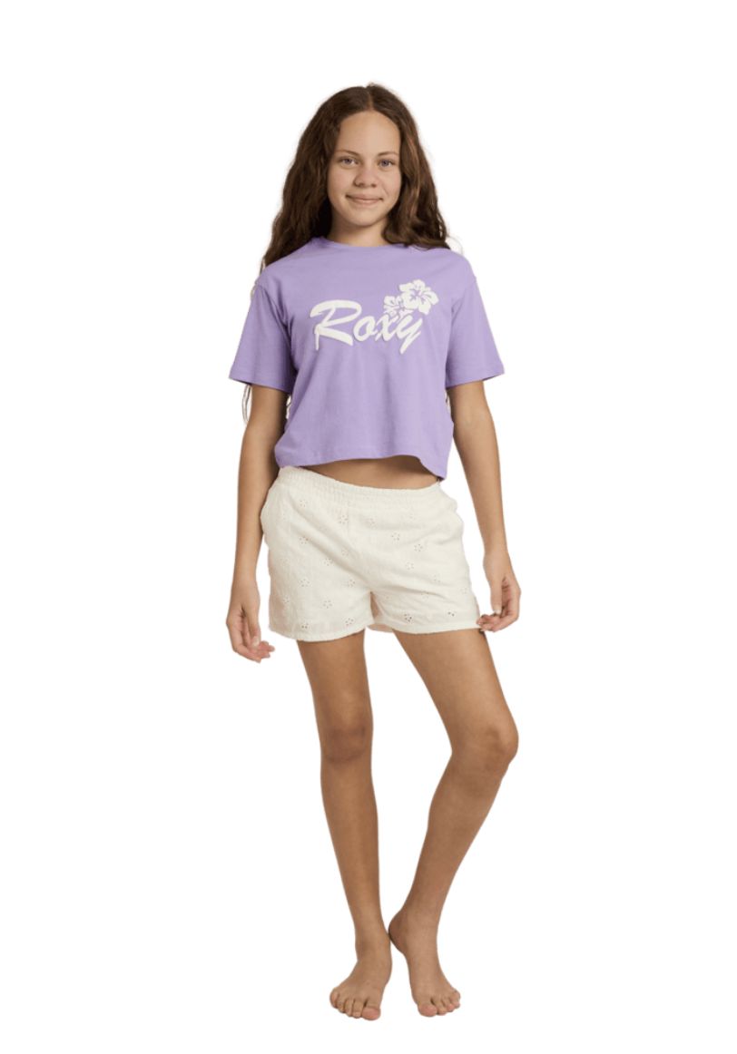 ROXY GIRLS SUMMER WAVE SS TEE - VIOLA