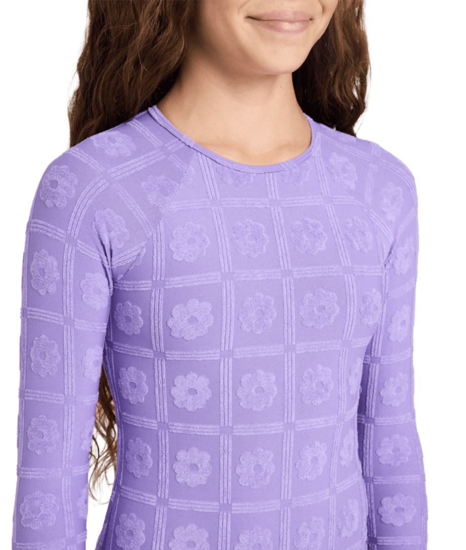 ROXY TEEN GIRLS THE GIRLS LS ONSIE SWIM SUIT - DAHLIA PURPLE