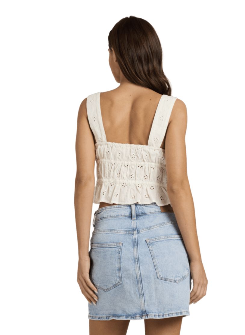 ROXY WOMENS LUCKY ONE SUNSET MIST TOP - COCONUT MILK