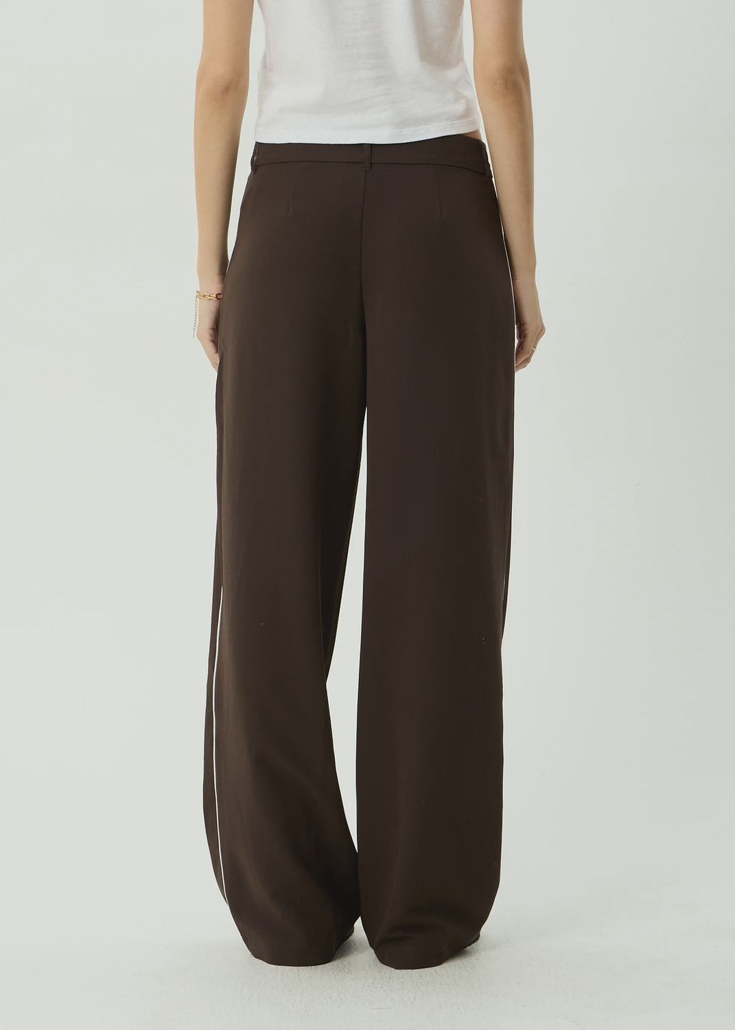 AFENDS WOMENS DITA LOW RISE TROUSER - COFFEE