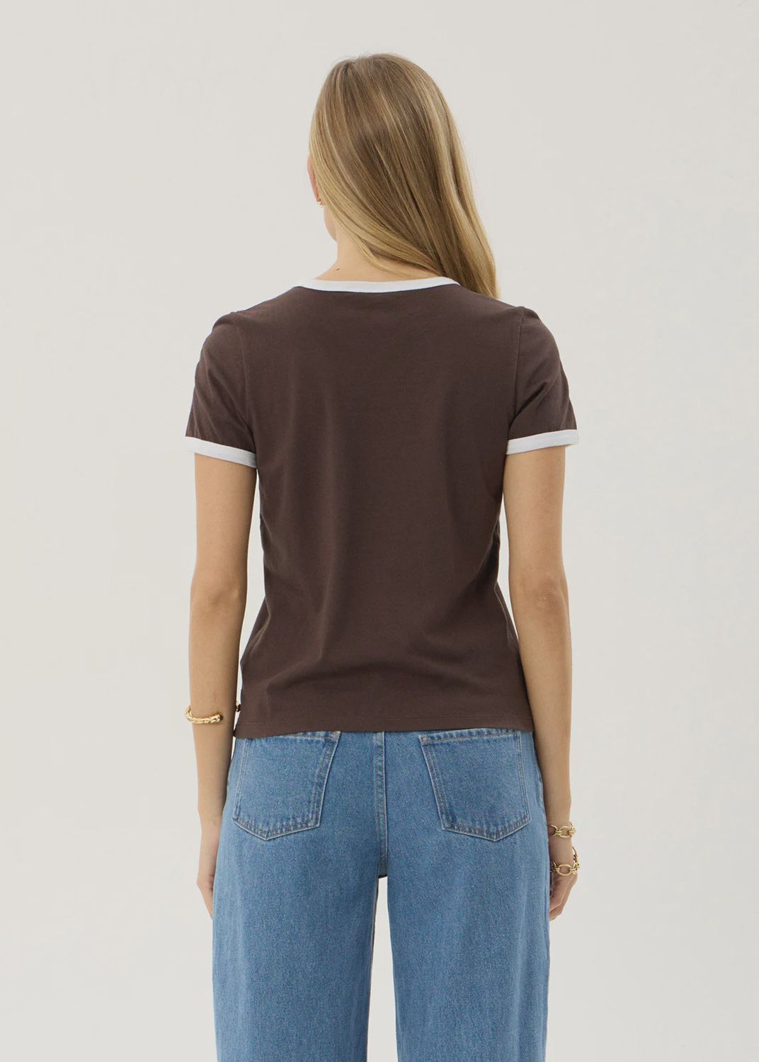 AFENDS WOMENS HELLBOUND RAGLAN SS TEE - COFFEE