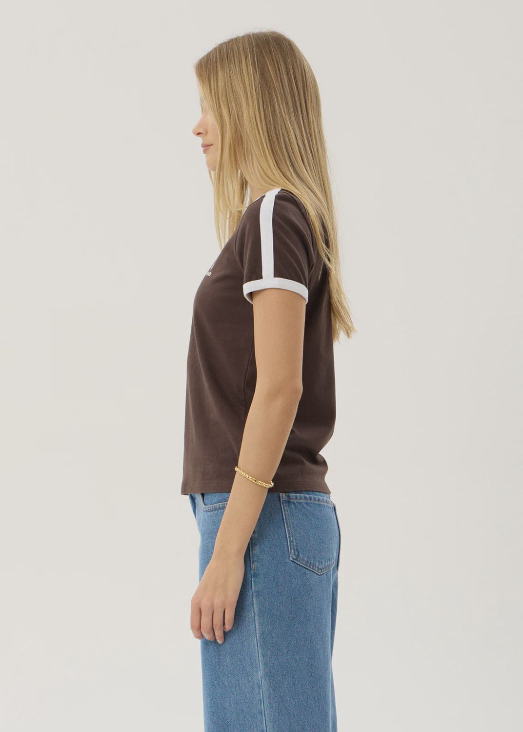 AFENDS WOMENS HELLBOUND RAGLAN SS TEE - COFFEE