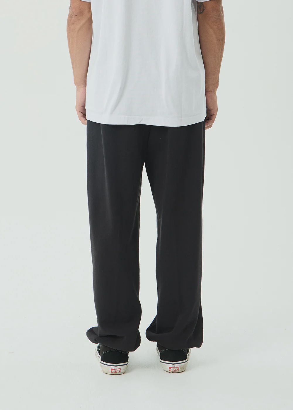 AFENDS MENS GENESIS TRACK PANT - STONE BLACK