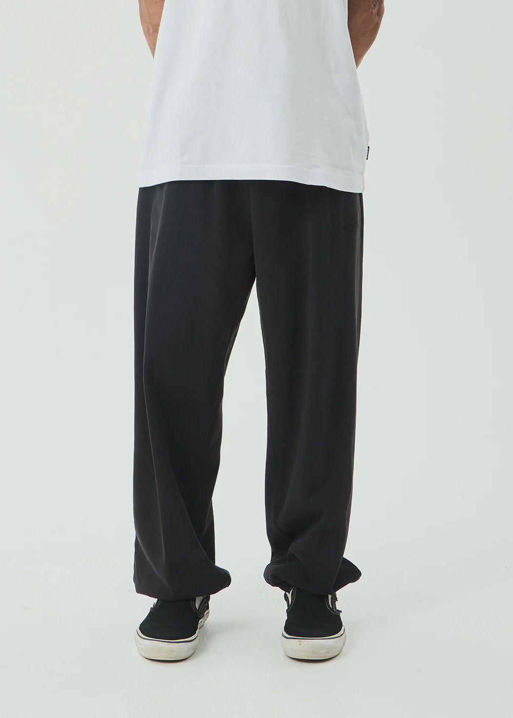 AFENDS MENS GENESIS TRACK PANT - STONE BLACK