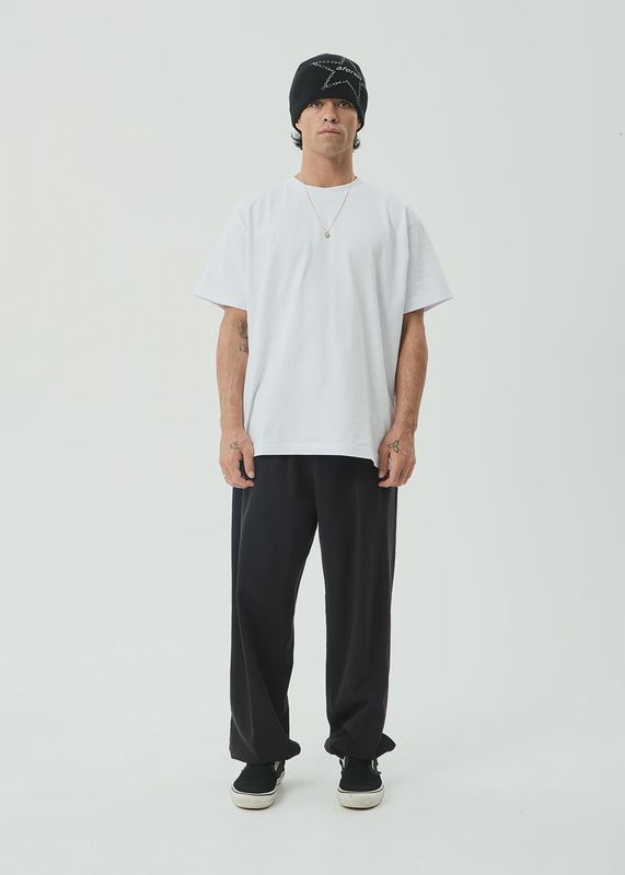 AFENDS MENS GENESIS TRACK PANT - STONE BLACK