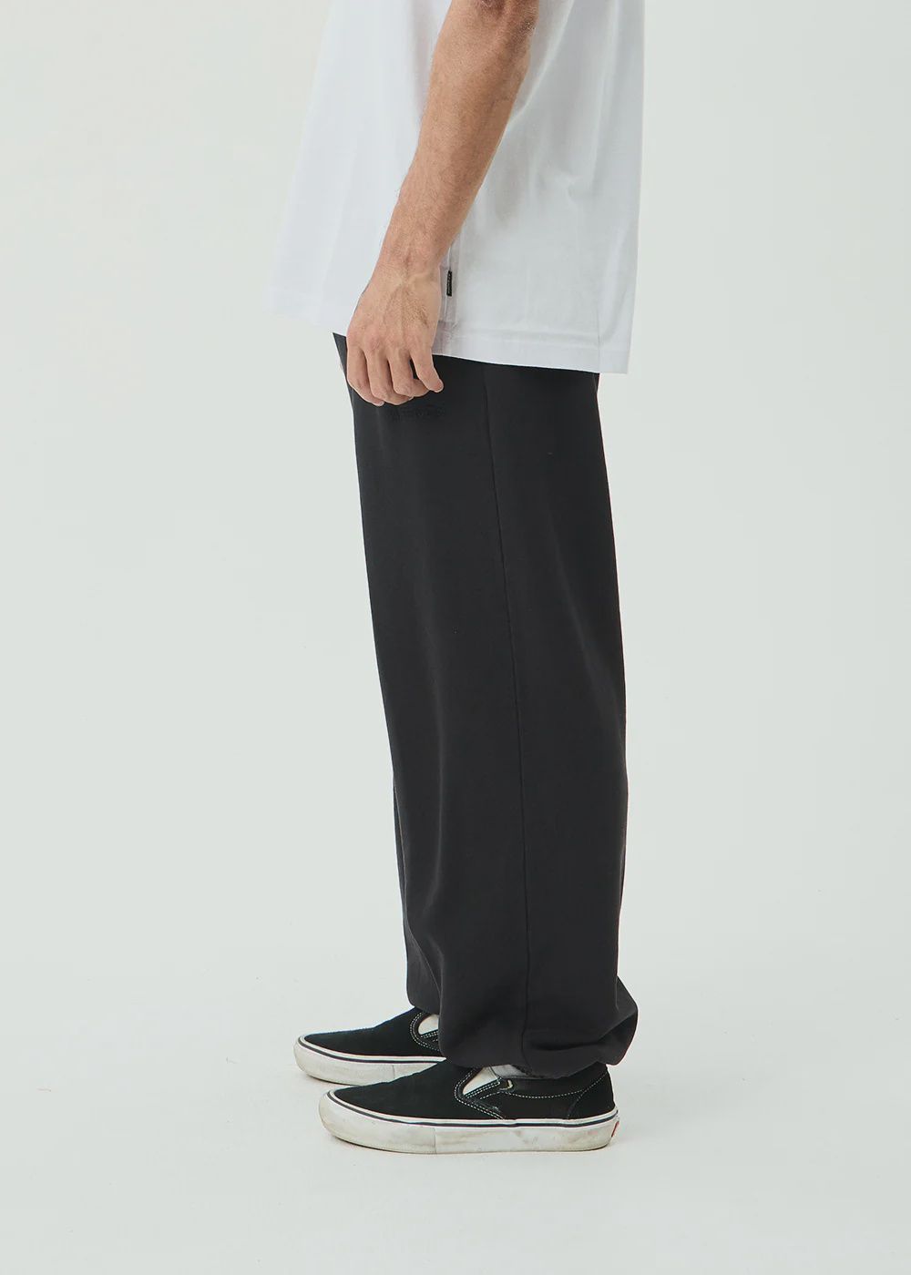 AFENDS MENS GENESIS TRACK PANT - STONE BLACK