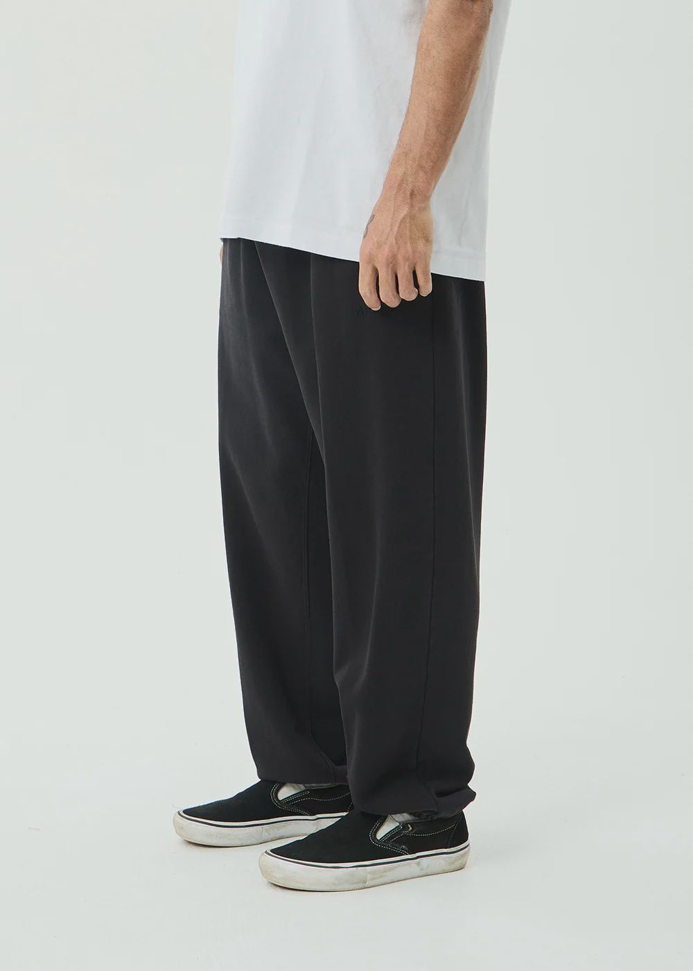 AFENDS MENS GENESIS TRACK PANT - STONE BLACK
