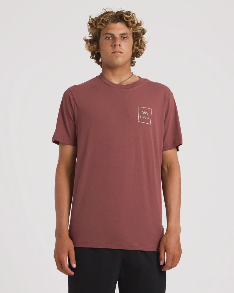 RVCA MENS VA ALL THE WAYS SS TEE - RED EARTH