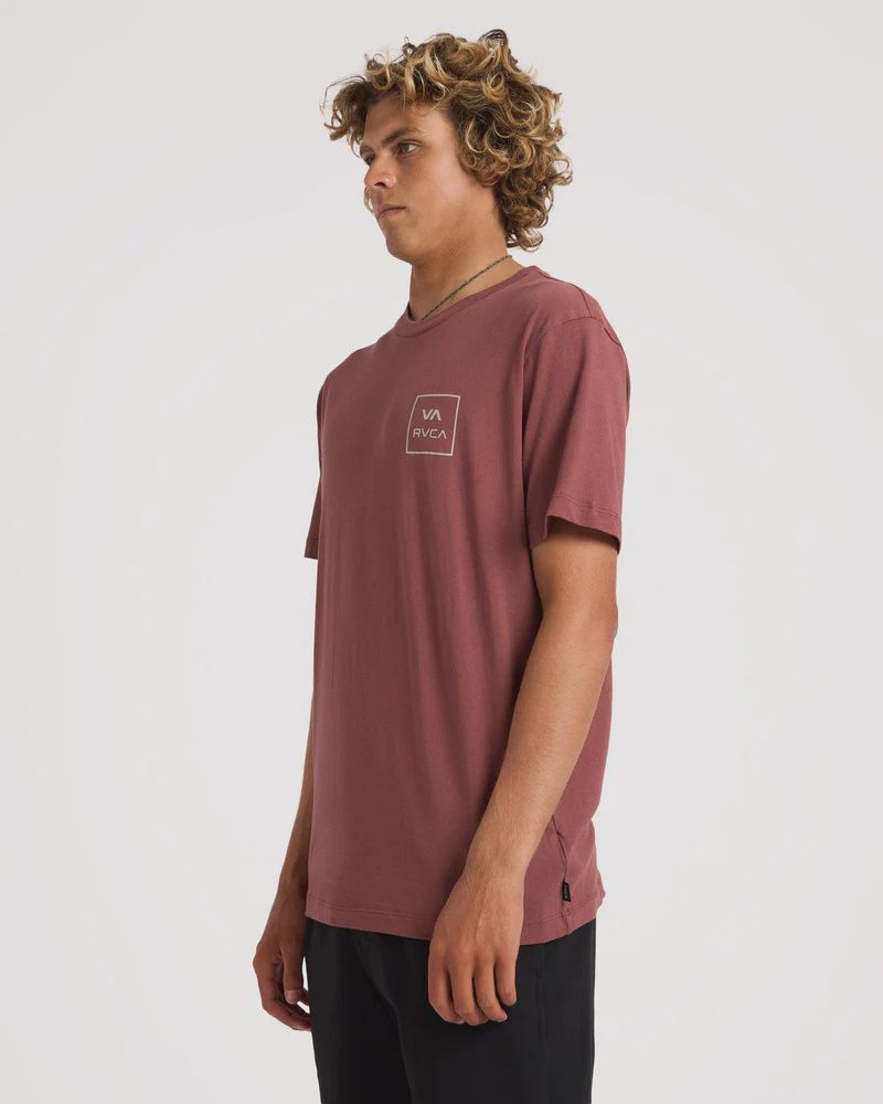 RVCA MENS VA ALL THE WAYS SS TEE - RED EARTH