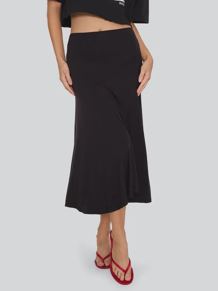 THRILLS WOMENS SIENNA MIDI SKIRT - BLACK