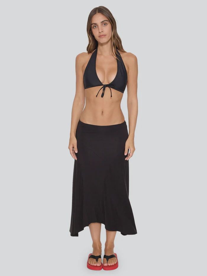 THRILLS WOMENS SIENNA MIDI SKIRT - BLACK