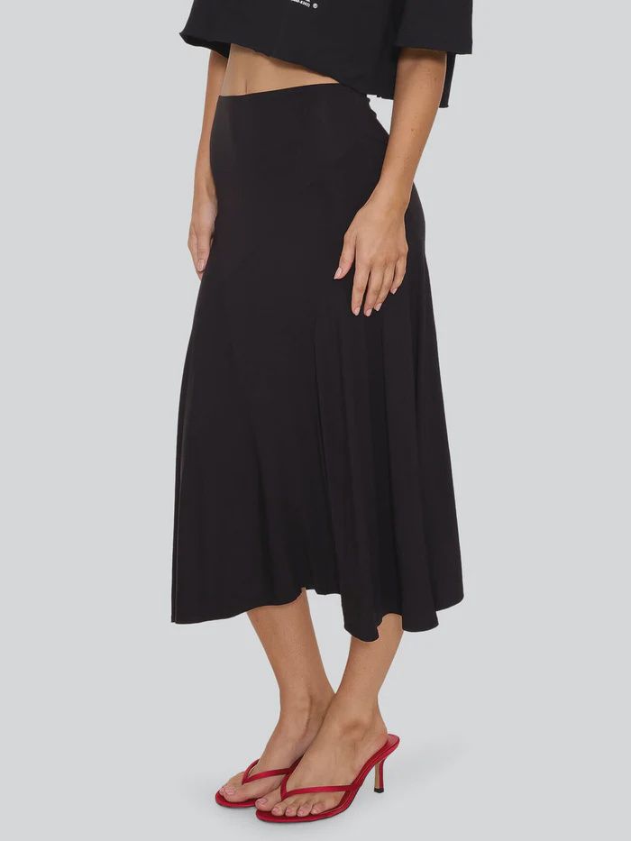 THRILLS WOMENS SIENNA MIDI SKIRT - BLACK