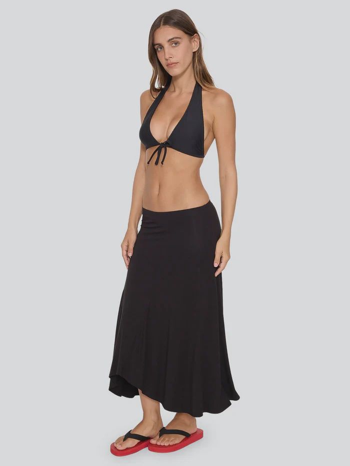 THRILLS WOMENS SIENNA MIDI SKIRT - BLACK