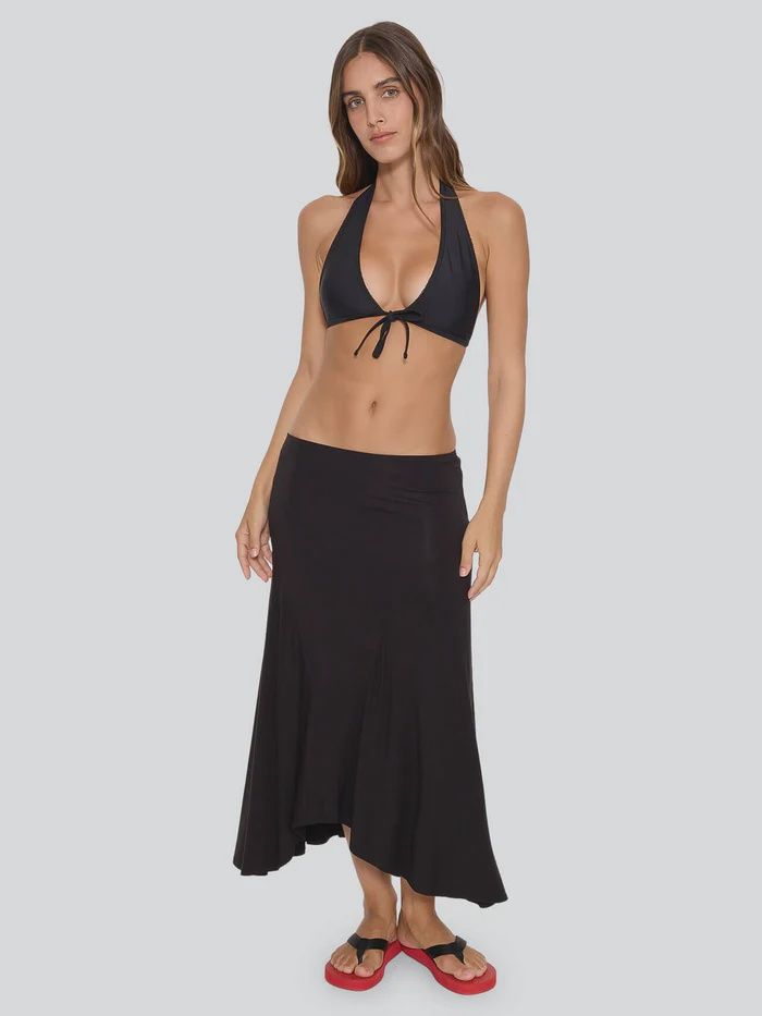 THRILLS WOMENS SIENNA MIDI SKIRT - BLACK