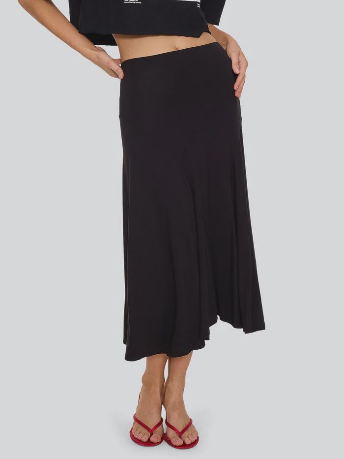 THRILLS WOMENS SIENNA MIDI SKIRT - BLACK