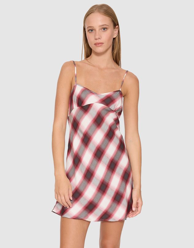 THRILLS WOMENS FADED TRANSMISSION MINI DRESS - SOUR CHERRY THRILLS WOMENS FADED TRANSMISSION MINI DRESS - SOUR CHERRY