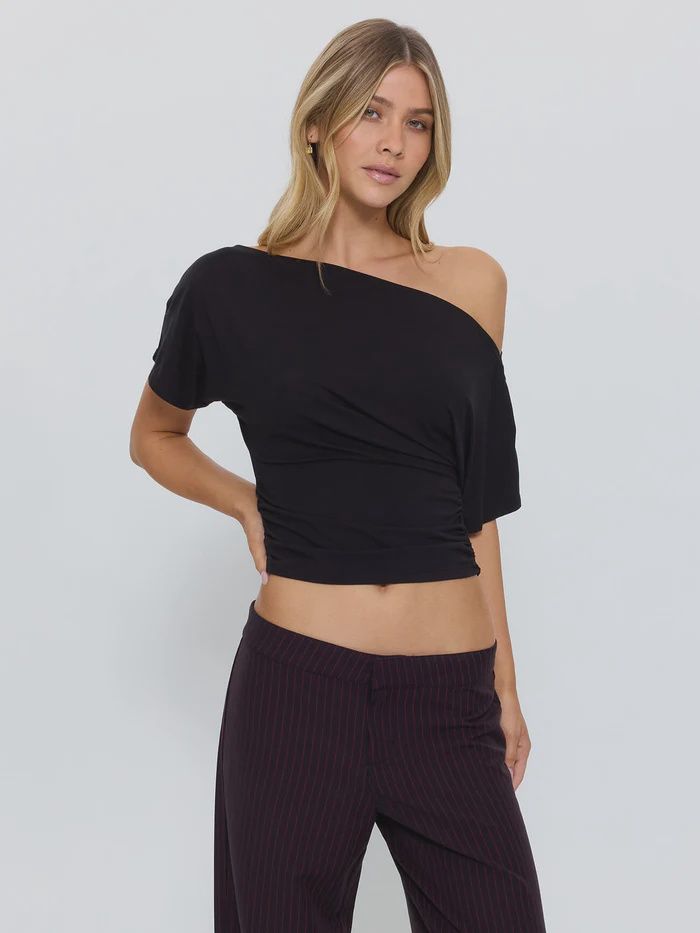THRILLS WOMENS DEMI TOP - BLACK