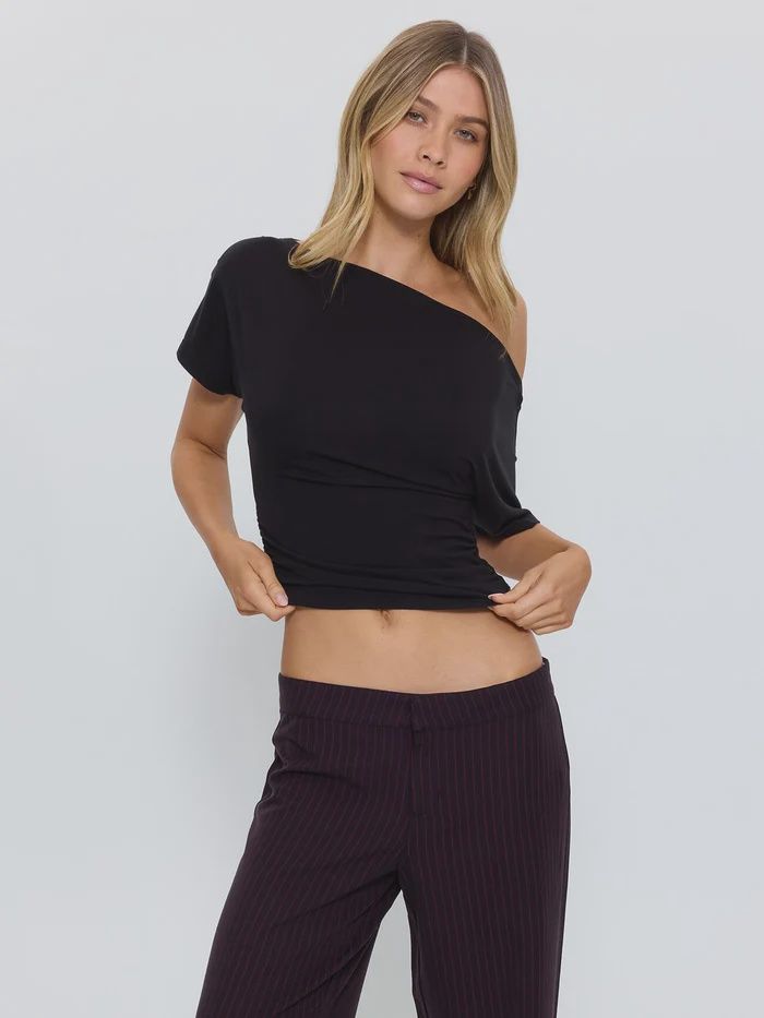 THRILLS WOMENS DEMI TOP - BLACK