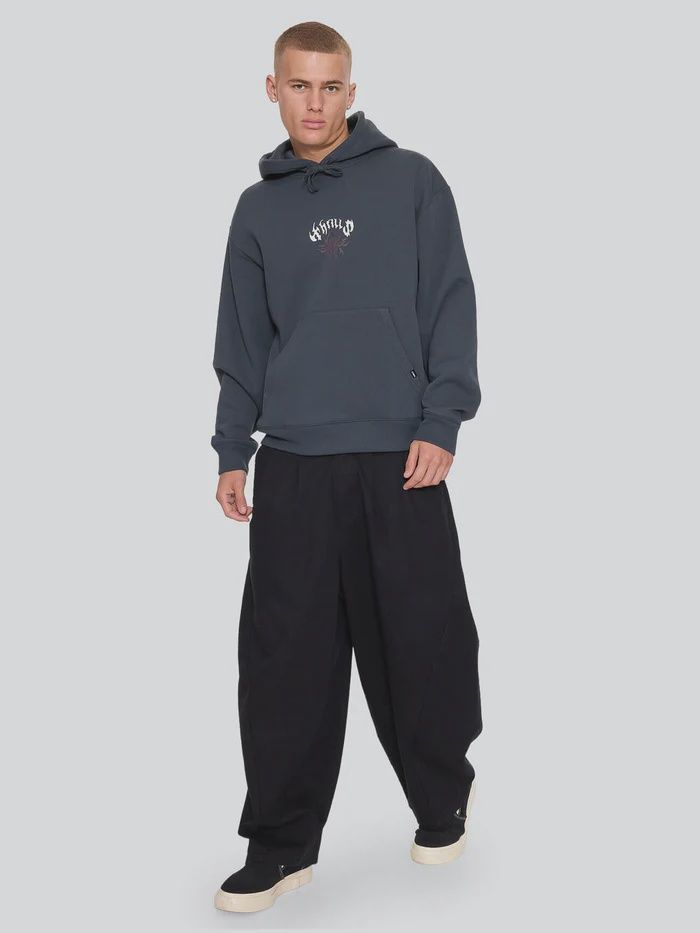 THRILLS MENS STAGGER SLOUCH PULL ON CROPPED HOOD - PETROL