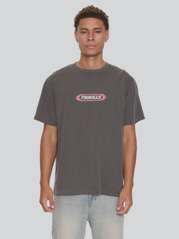THRILLS MENS BUILT TO WIN EMBRO MERCH TEE - MARBLE BLACK