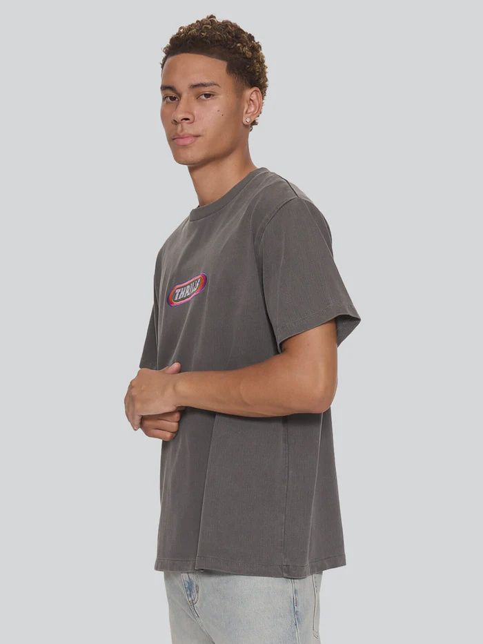 THRILLS MENS BUILT TO WIN EMBRO MERCH TEE - MARBLE BLACK