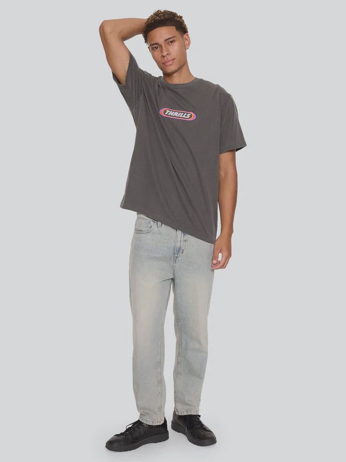 THRILLS MENS BUILT TO WIN EMBRO MERCH TEE - MARBLE BLACK