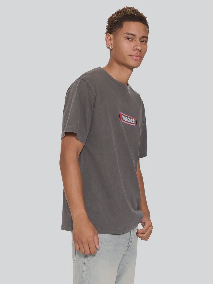 THRILLS MENS BUILT TO WIN EMBRO MERCH TEE - MARBLE BLACK