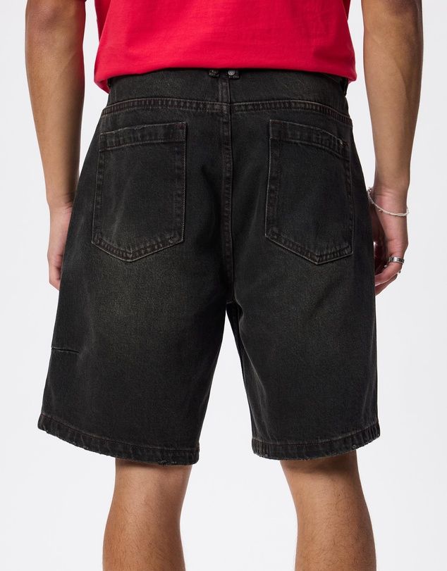 THRILLS MENS SLACKER RELAXED DENIM SHORT - LICORICE