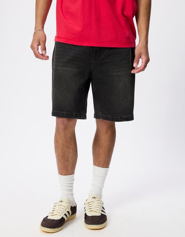 THRILLS MENS SLACKER RELAXED DENIM SHORT - LICORICE