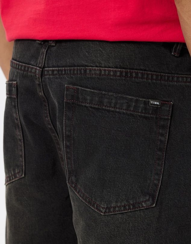 THRILLS MENS SLACKER RELAXED DENIM SHORT - LICORICE