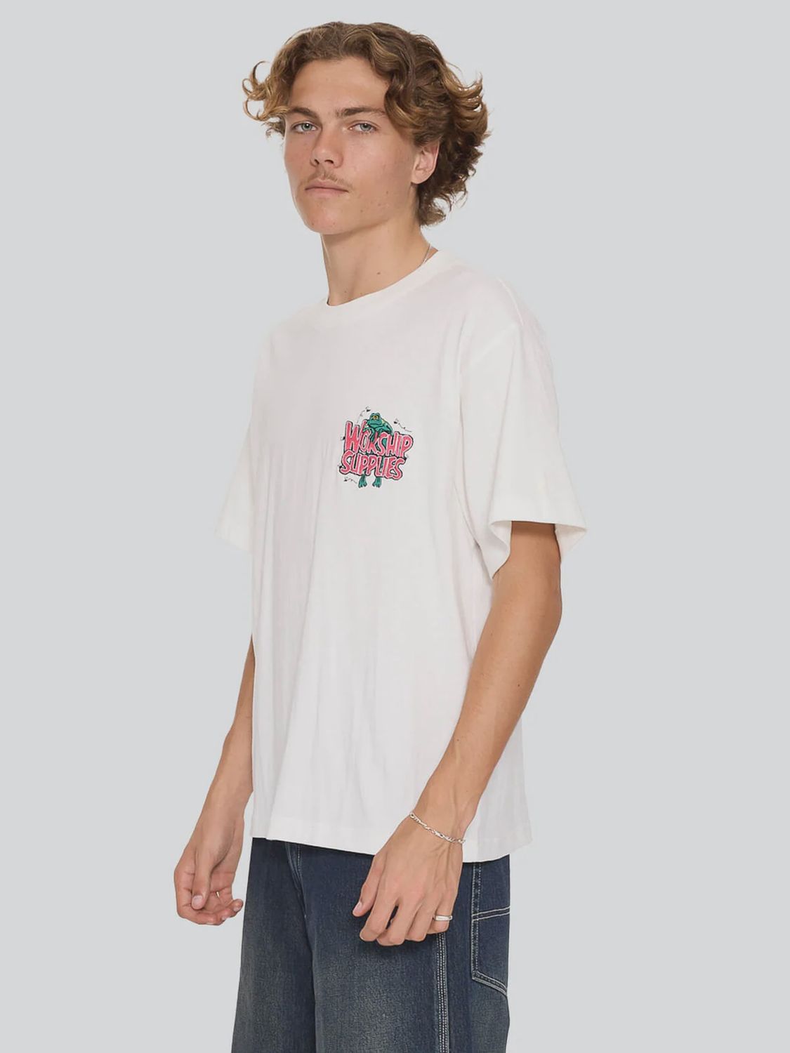 WORSHIP MENS SPOILT FOR CHOICE TEE - COCONUT MILK