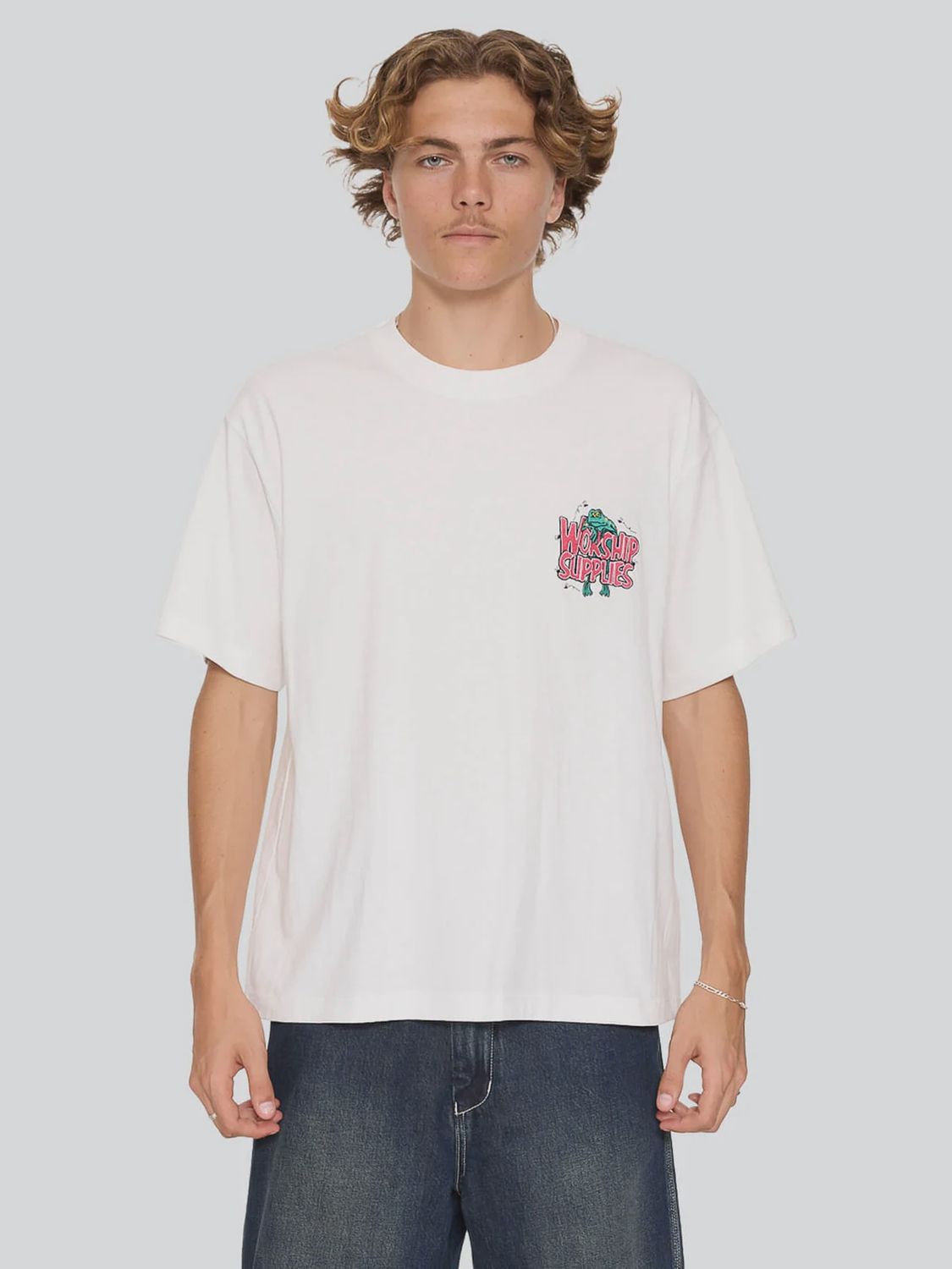 WORSHIP MENS SPOILT FOR CHOICE TEE - COCONUT MILK