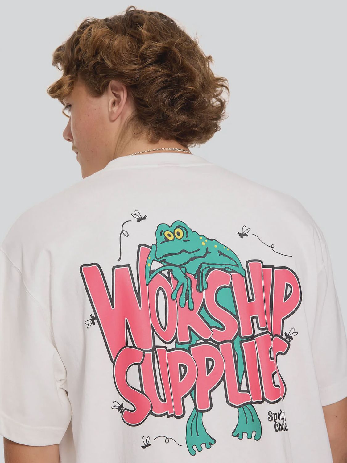 WORSHIP MENS SPOILT FOR CHOICE TEE - COCONUT MILK