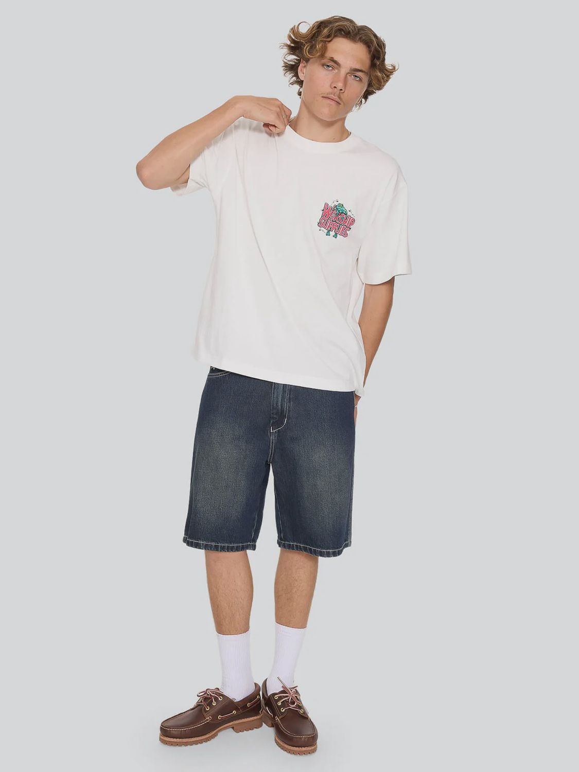 WORSHIP MENS SPOILT FOR CHOICE TEE - COCONUT MILK