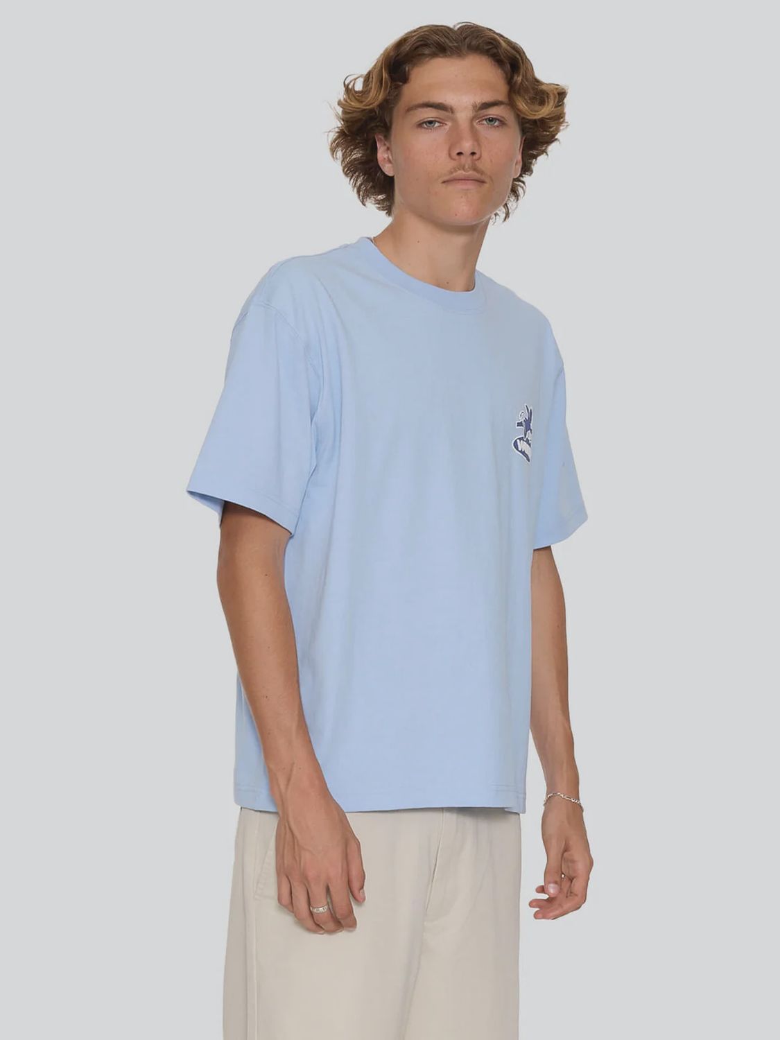 WORSHIP MENS SHADOW CHERUB TEE - DREAM BLUE