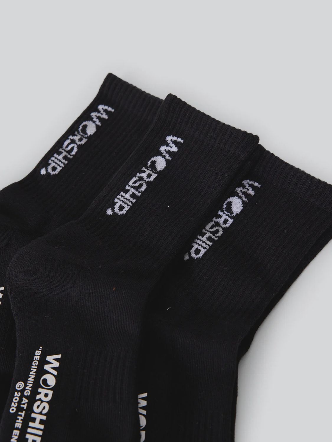 WORSHIP WOMENS WOMENS CORE SOCKS 3 PACK - BLACK