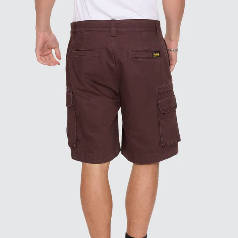 THRILLS MENS SLACKER UNION CARGO SHORT - POSTAL BROWN