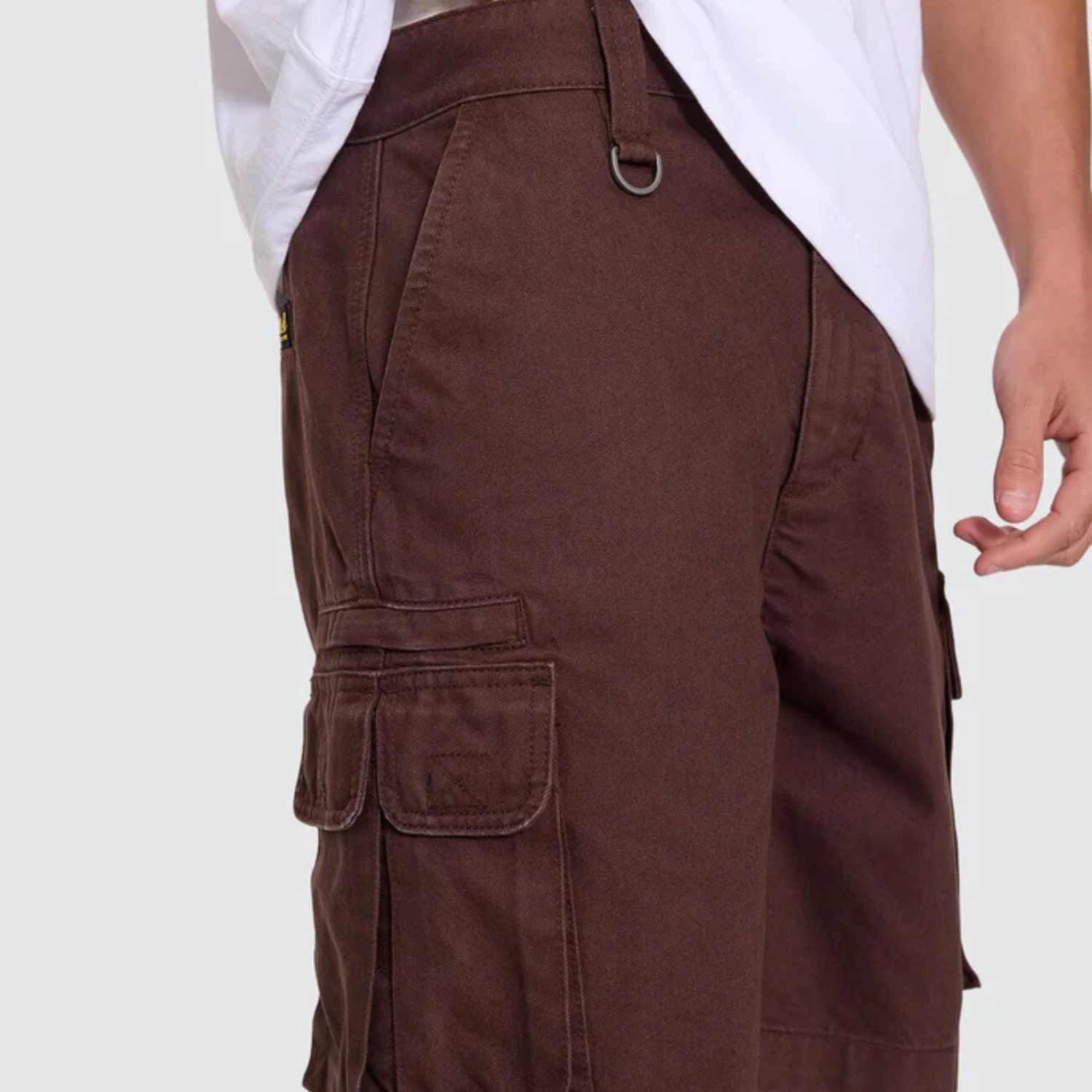 THRILLS MENS SLACKER UNION CARGO SHORT - POSTAL BROWN