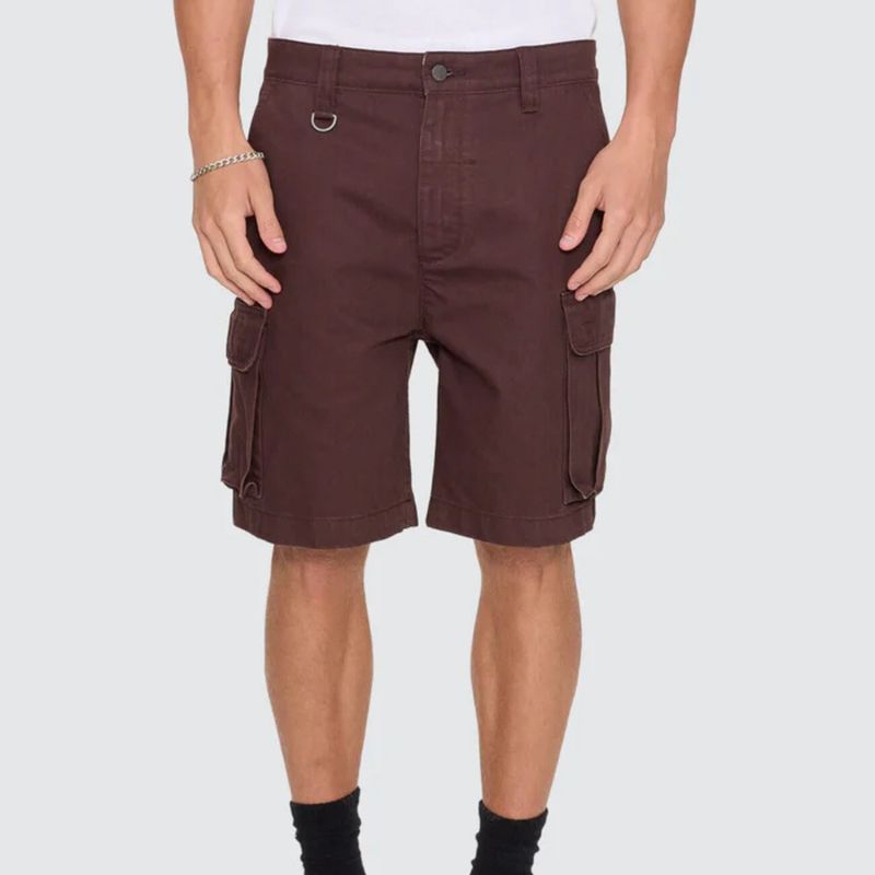 THRILLS MENS SLACKER UNION CARGO SHORT - POSTAL BROWN