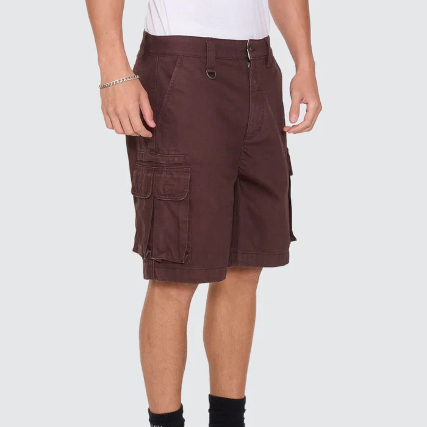 THRILLS MENS SLACKER UNION CARGO SHORT - POSTAL BROWN