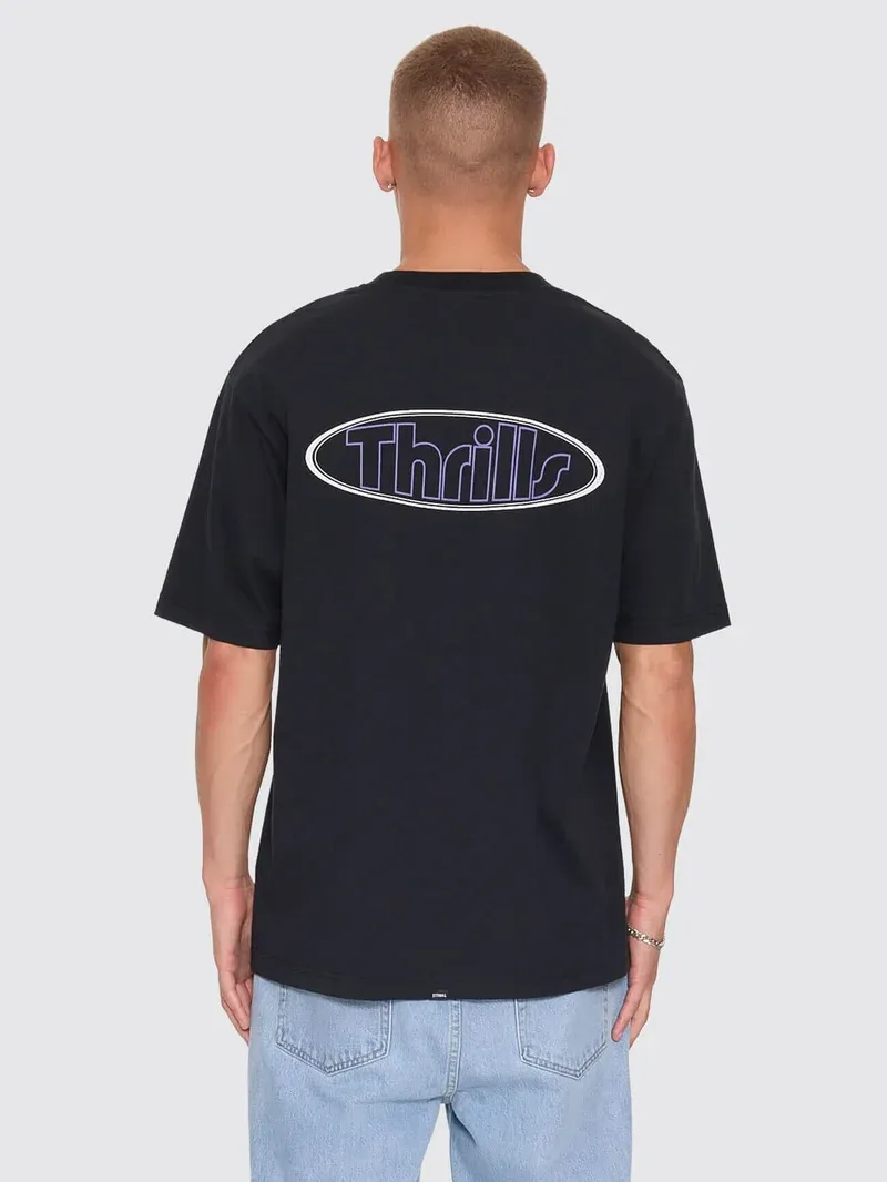 THRILLS MENS VAL FOR THE WIN OVERSIZE TEE - FADED BLACK
