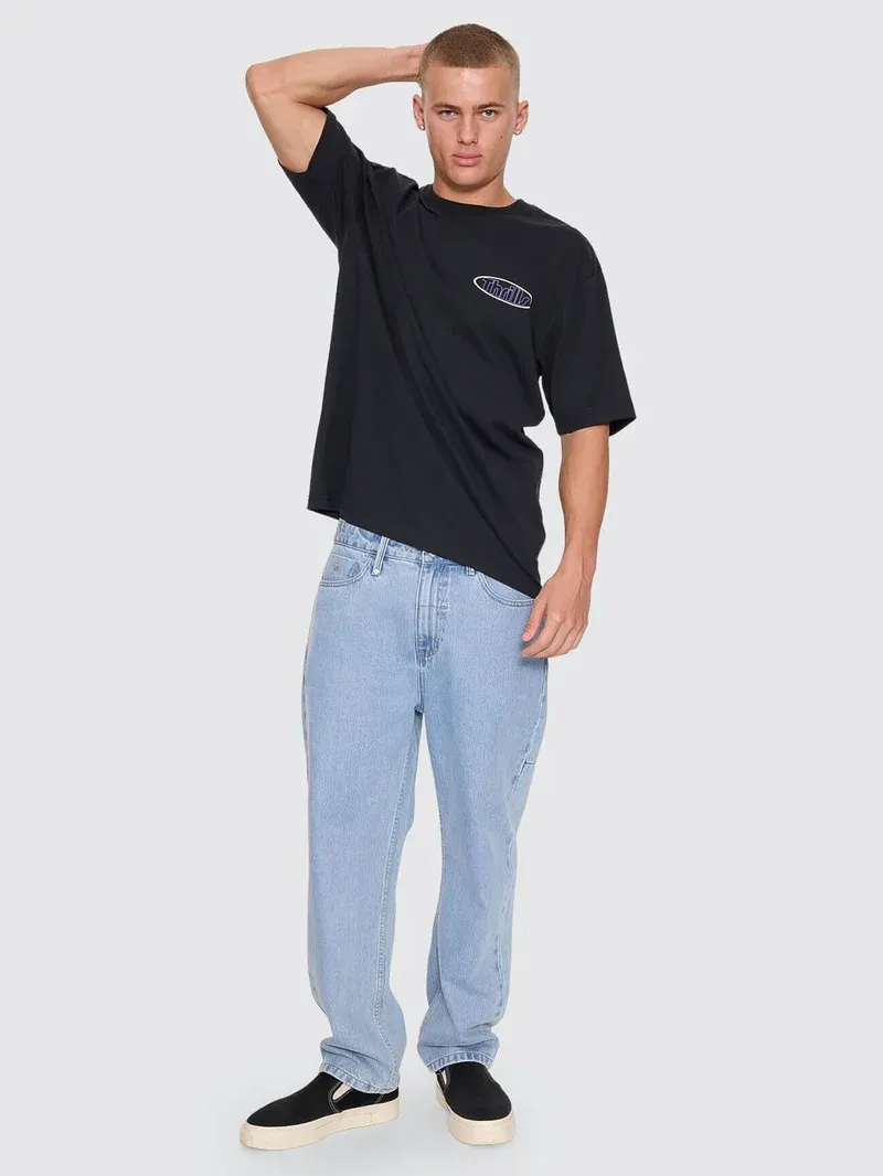 THRILLS MENS VAL FOR THE WIN OVERSIZE TEE - FADED BLACK