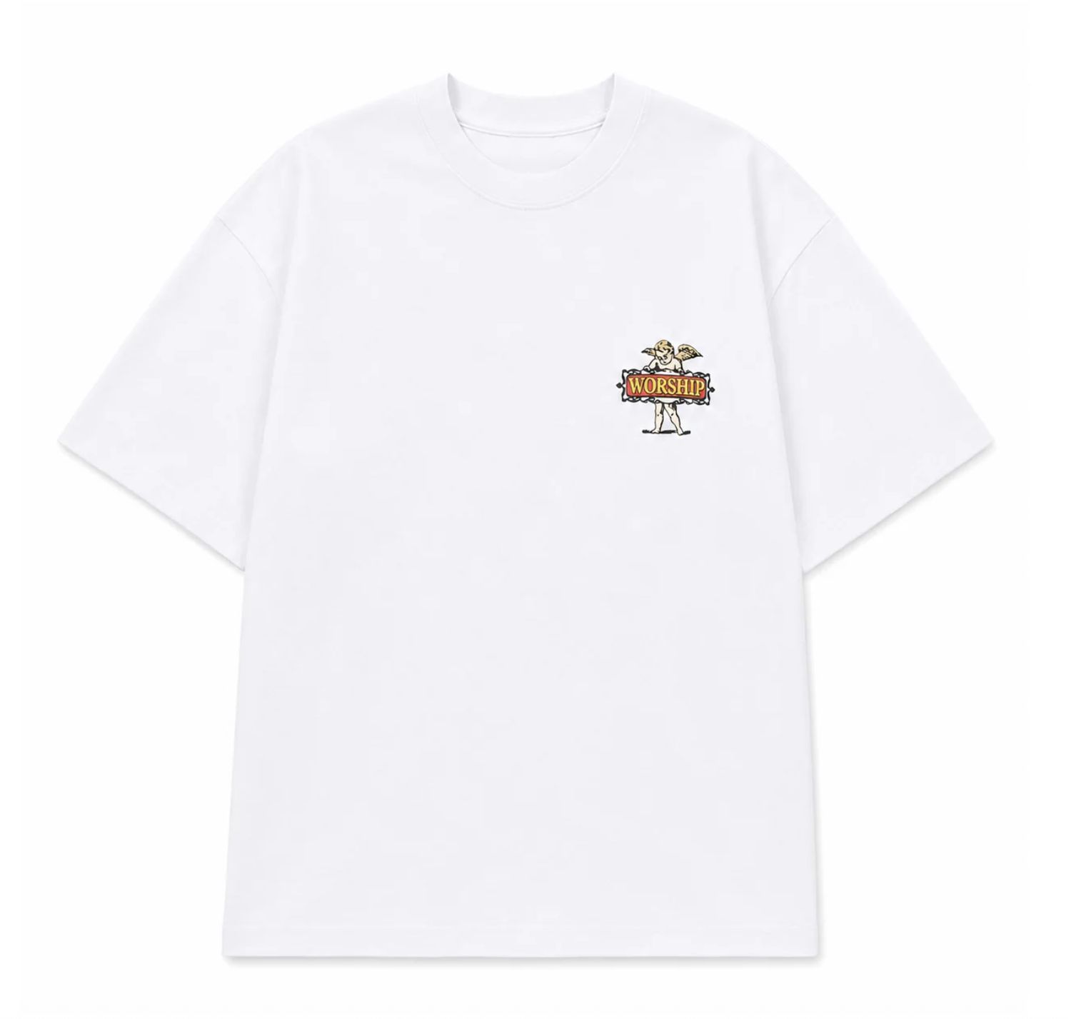 WORSHIP MENS BANNERMAN TEE - WHITE