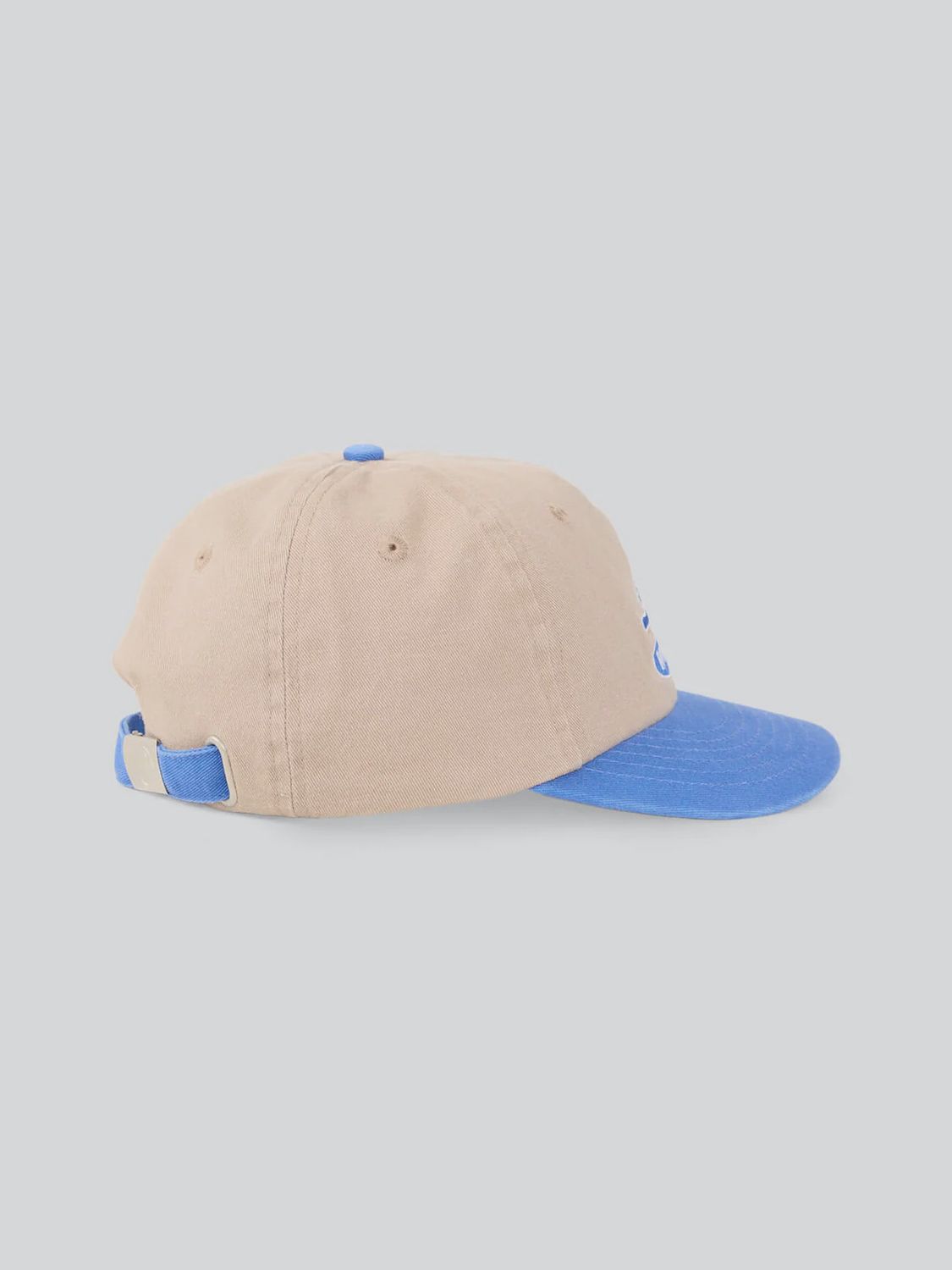 WORSHIP MENS SHADOW CHERUB 6 PANEL SHORT BRIM HAT - BLUE - TAN