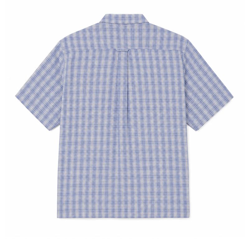 WORSHIP MENS BANNERMAN SHORT SLEEVE SHIRT - BLUE