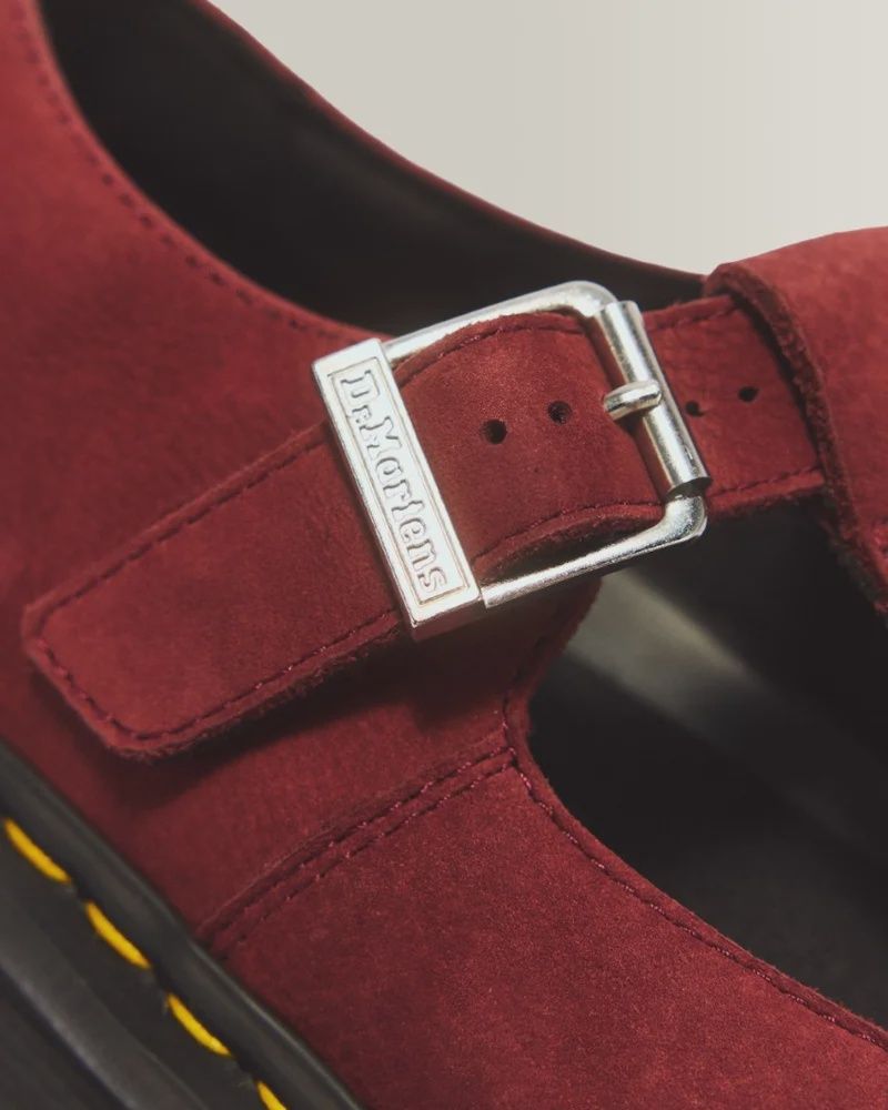 DR MARTENS ZEBZAG MARY JANE - CHERRY RED MILLED NUBUCK
