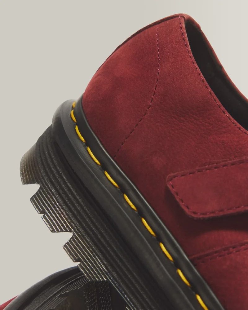 DR MARTENS ZEBZAG MARY JANE - CHERRY RED MILLED NUBUCK