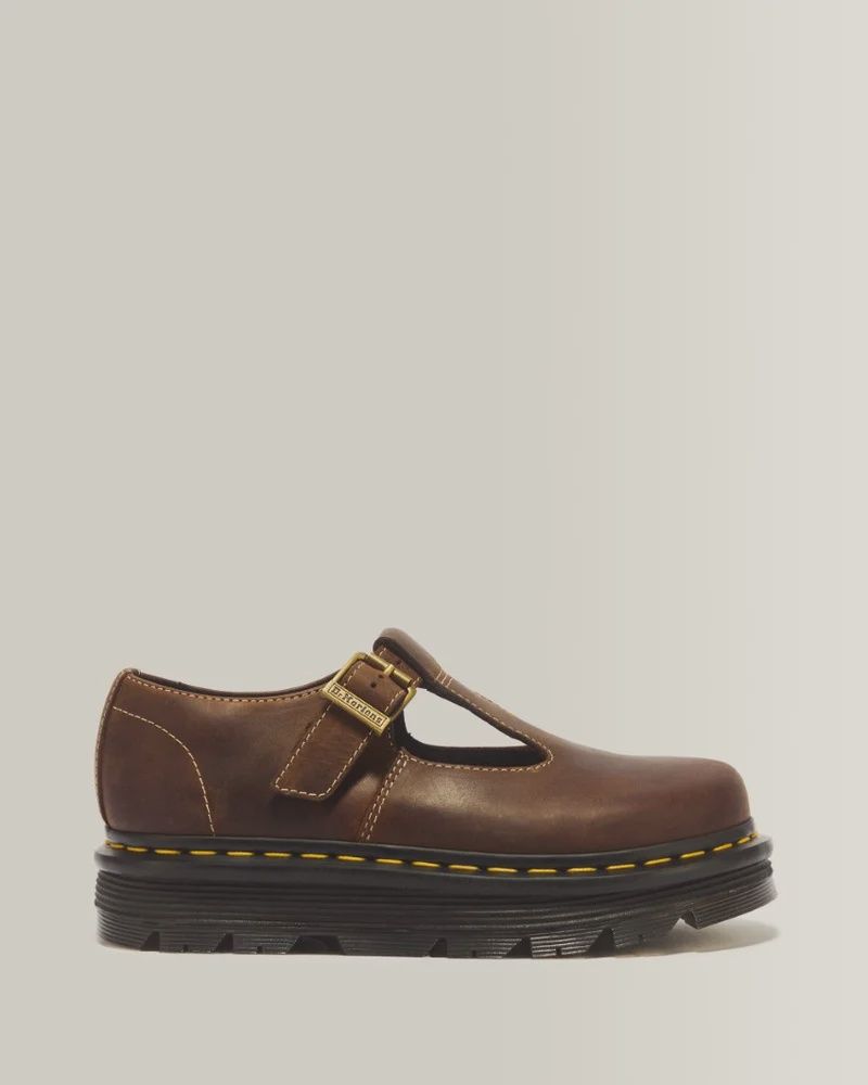 DR MARTENS ZEBZAG MARY JANE - DARK BROWN CRAZY HORSE