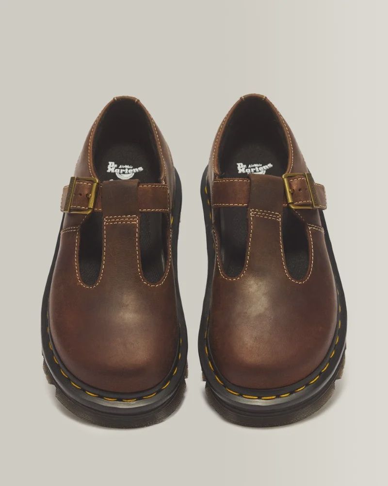 DR MARTENS ZEBZAG MARY JANE - DARK BROWN CRAZY HORSE