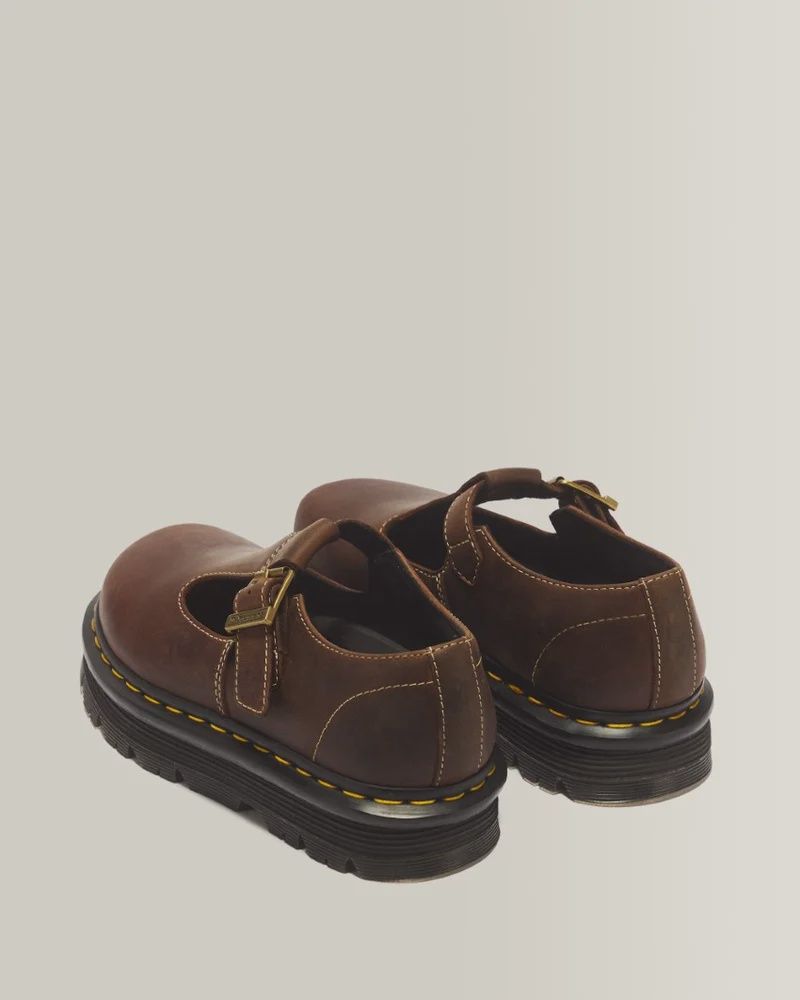 DR MARTENS ZEBZAG MARY JANE - DARK BROWN CRAZY HORSE